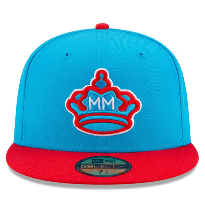 Gorra ajustada 59FIFTY New Era Miami Marlins City Connect 2021 azul/roja para hombre