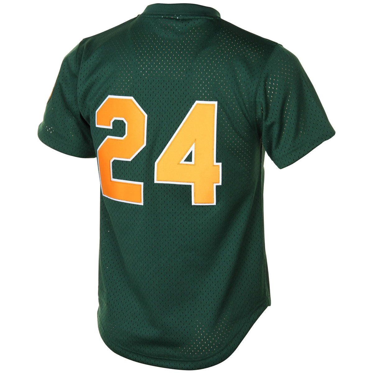 Men's Oakland Athletics Rickey Henderson 1998 Mitchell & Ness Green Cooperstown 1987 Mesh Batting Practice Jersey