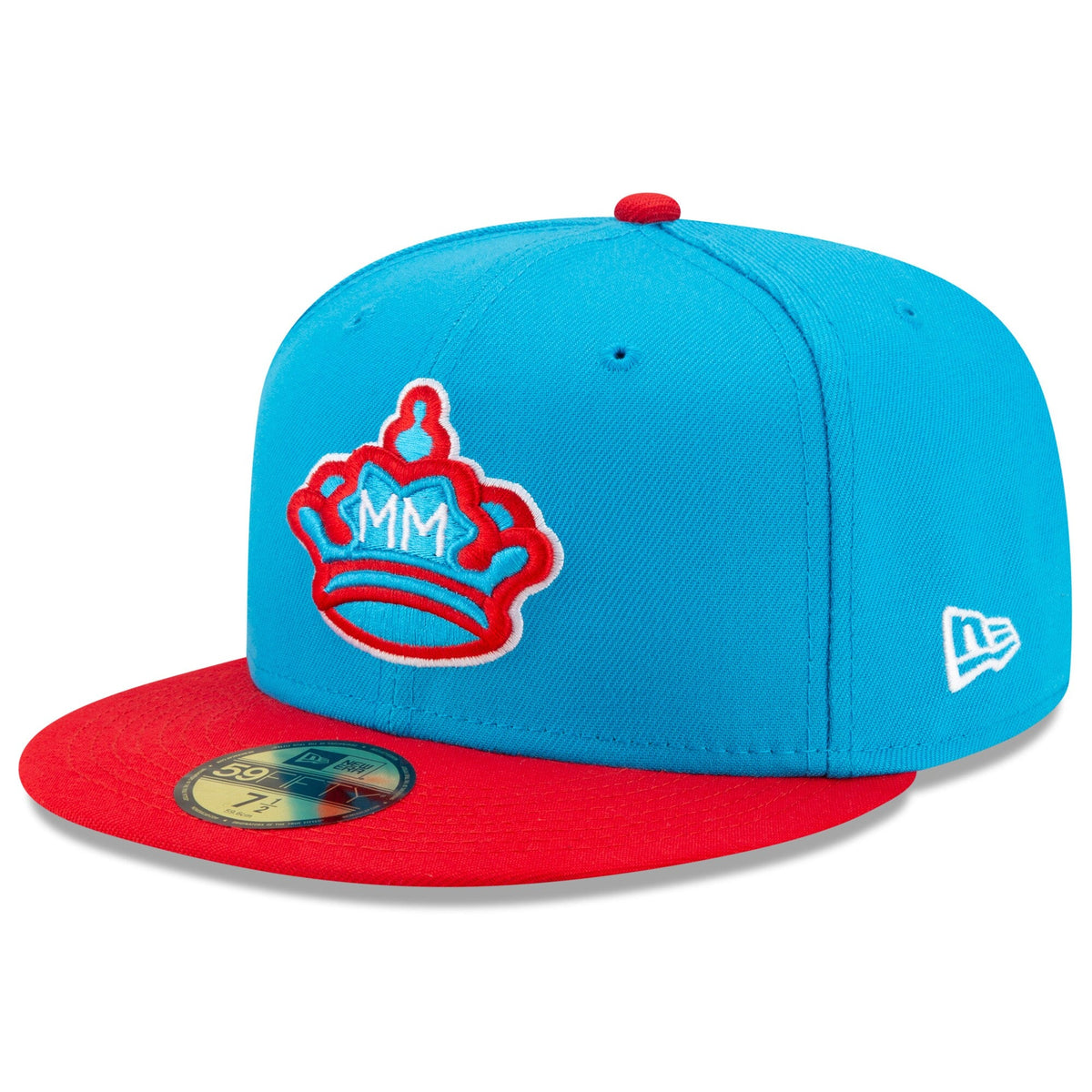 Gorra ajustada 59FIFTY New Era Miami Marlins City Connect 2021 azul/roja para hombre