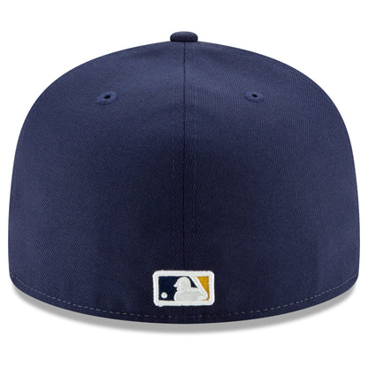 Men's Milwaukee Brewers New Era Navy/Yellow Alternate Authentic Collection On-Field 59FIFTY Fitted Hat