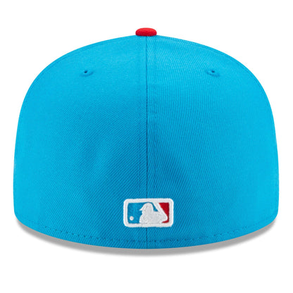 Gorra ajustada 59FIFTY New Era Miami Marlins City Connect 2021 azul/roja para hombre