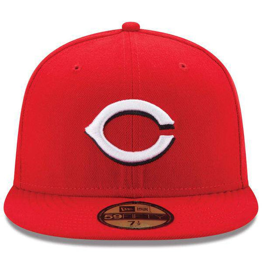 Gorra ajustada 59FIFTY On-Field de la colección Authentic de los Cincinnati Reds New Era roja de local para hombre