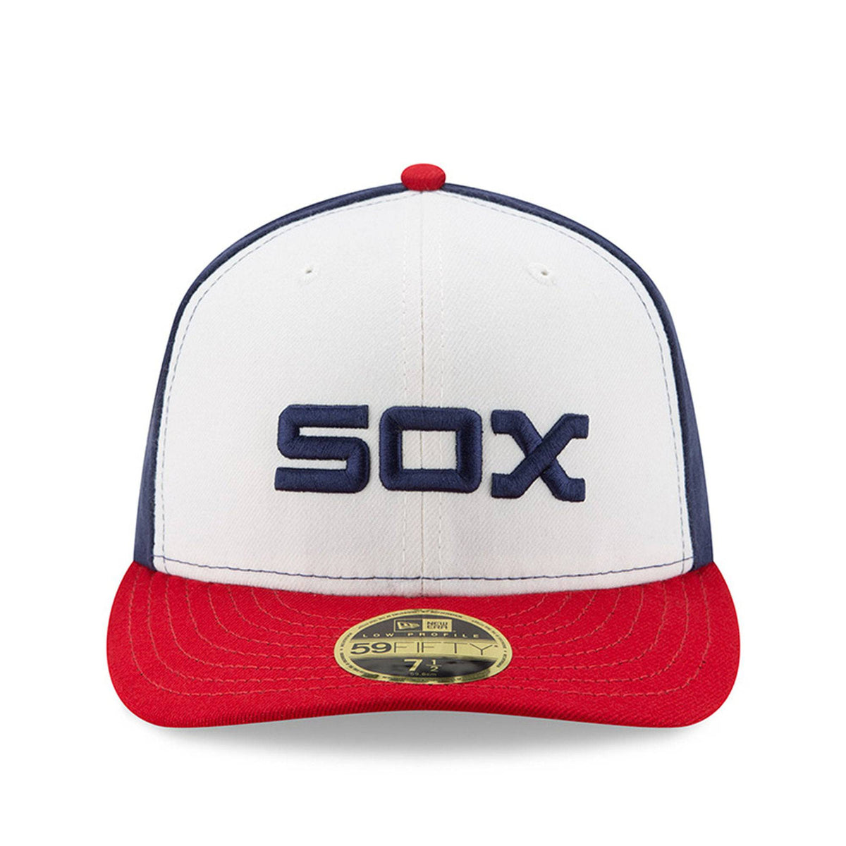 Gorra ajustada 59FIFTY de perfil bajo On-Field Authentic Collection de los Chicago White Sox New Era en blanco/rojo (alternativa) para hombre