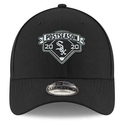 Gorra ajustable 9FORTY New Era negra de los Chicago White Sox de 2020, edición Postseason Locker Room, para hombre