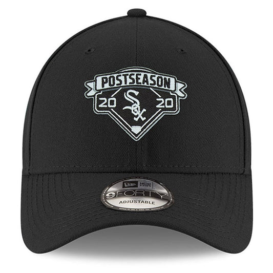 Men's Chicago White Sox New Era Black 2020 Postseason Locker Room 9FORTY Adjustable Hat