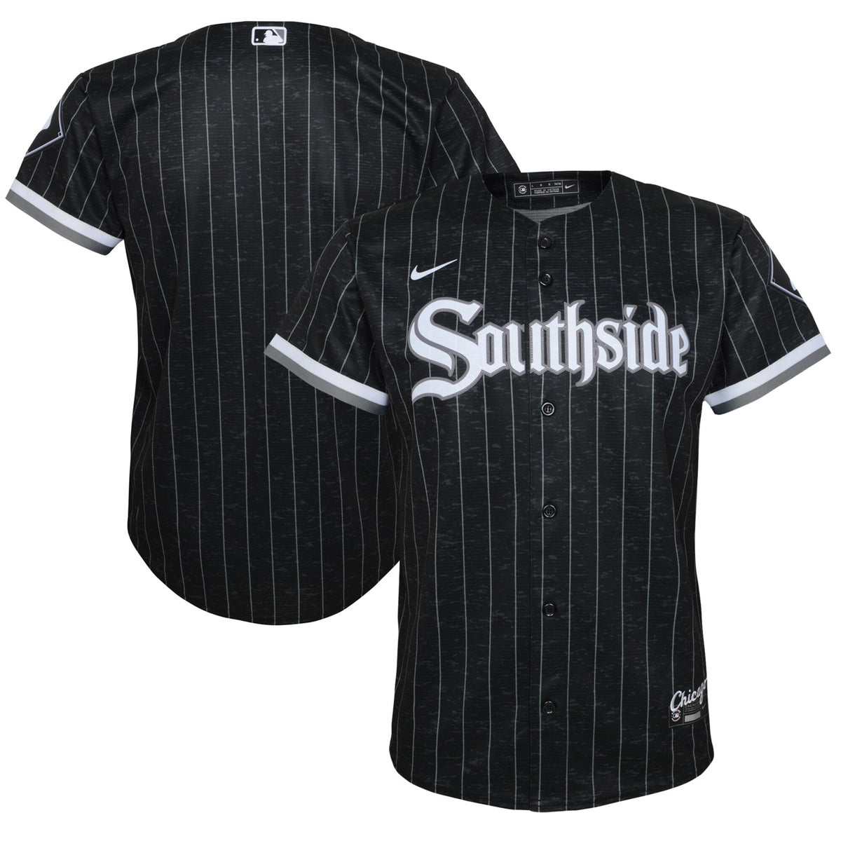 Camiseta réplica infantil Nike negra City Connect de los Chicago White Sox