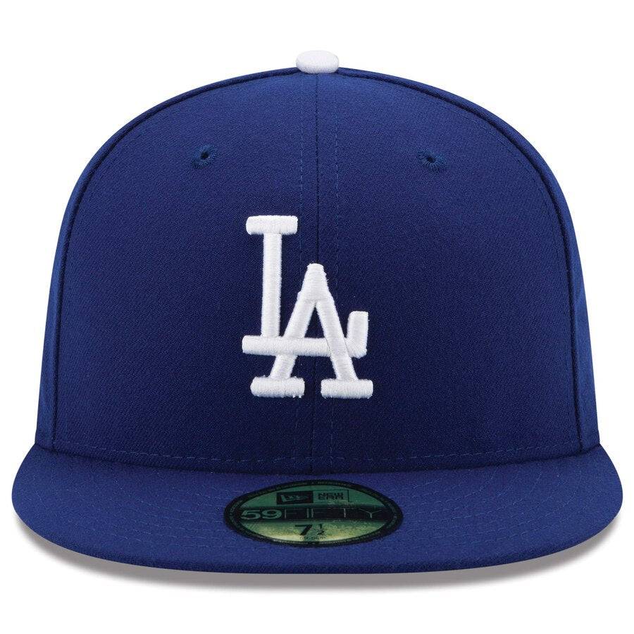 Gorra ajustada de alto rendimiento 59FIFTY On Field de la colección Authentic de New Era de los Los Angeles Dodgers para hombre, color azul real