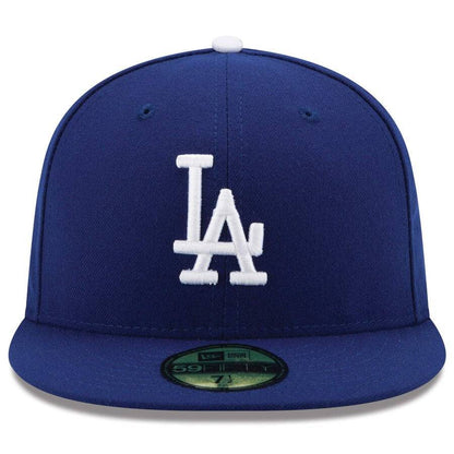 Gorra ajustada de alto rendimiento 59FIFTY On Field de la colección Authentic de New Era de los Los Angeles Dodgers para hombre, color azul real